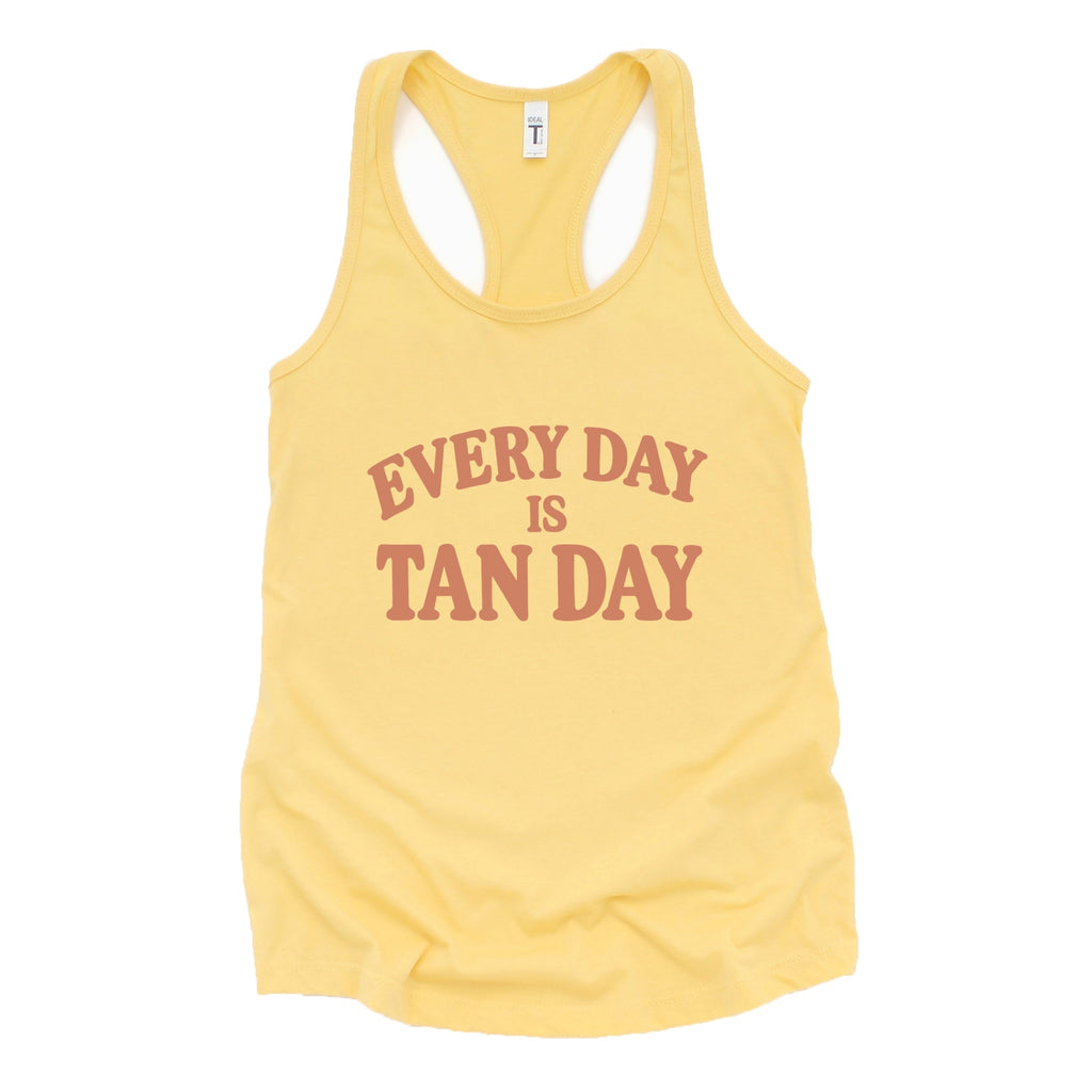 Every Day Is Tan Day - Women's Graphic Racerback Tank Top