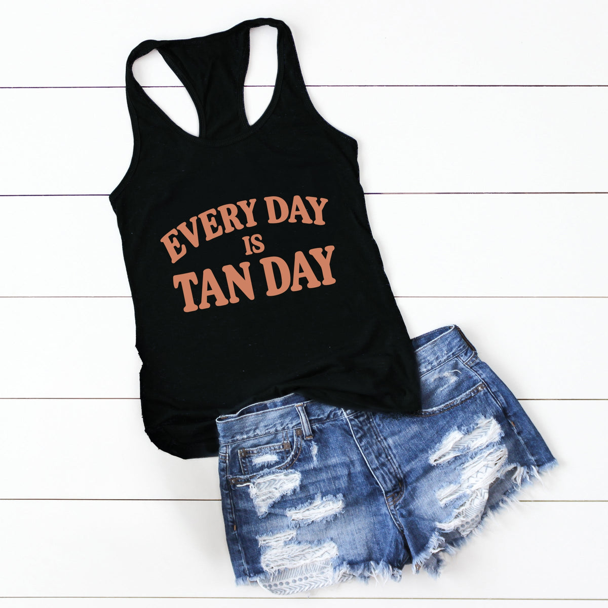 Every Day Is Tan Day - Women's Graphic Racerback Tank Top