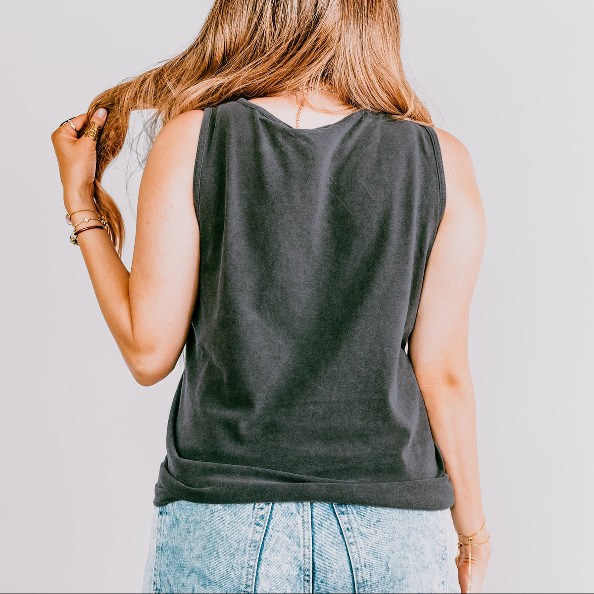 Bombshell Thin - Women's Garment Dyed Graphic Tank Top