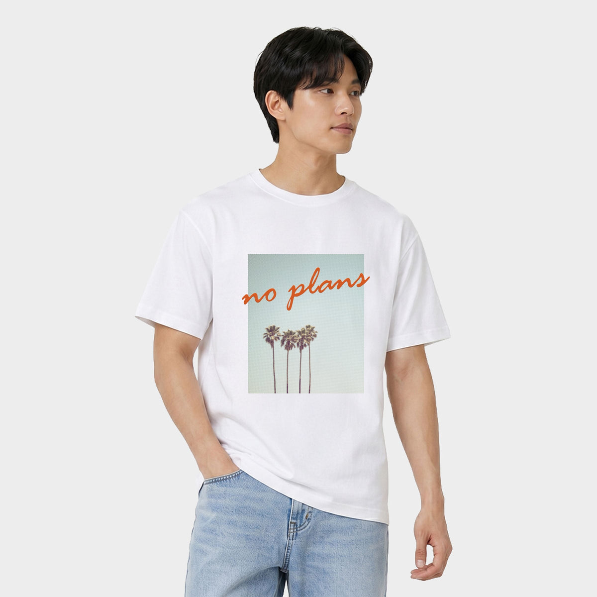No Plans Puff Print - Men's Garment Dyed Graphic T-Shirt product image 2