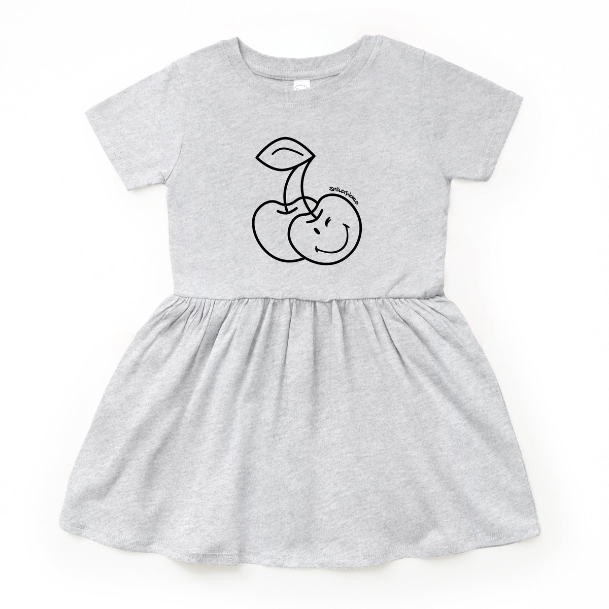 SmileyWorld Cherry Face Outline - Toddler Girl's Graphic Dress