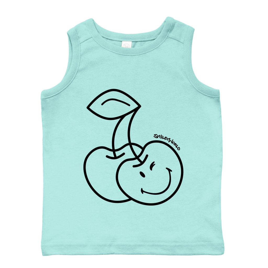 SmileyWorld Cherry Face Outline - Toddler Graphic Tank