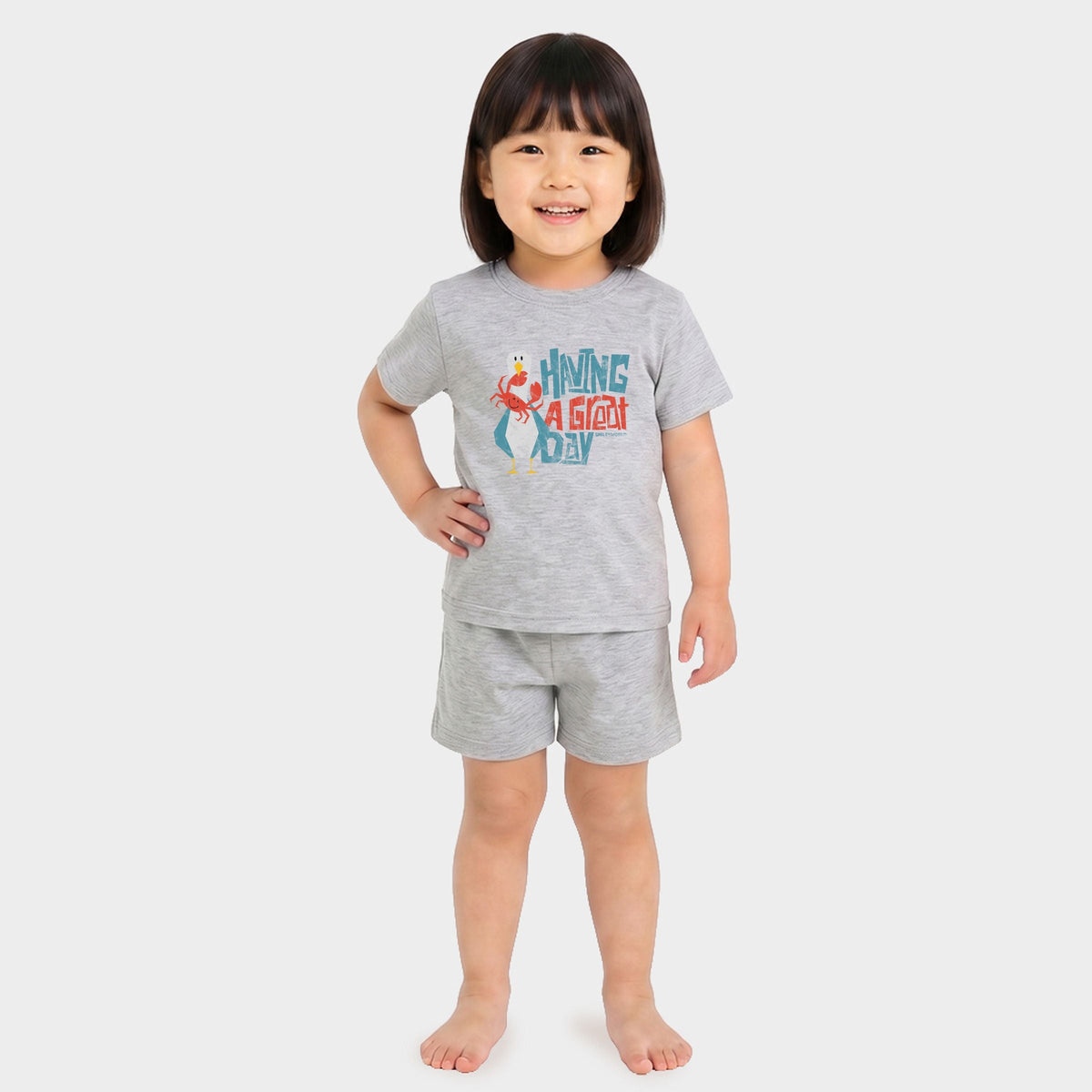 SmileyWorld Having A Great Day - Toddler Crew Shorts Set product image 2