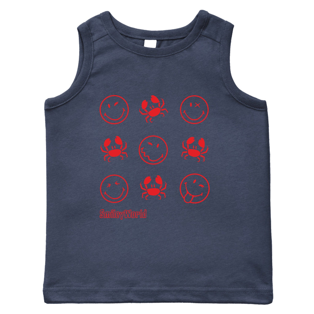 SmileyWorld Crabby Grid - Toddler Graphic Tank