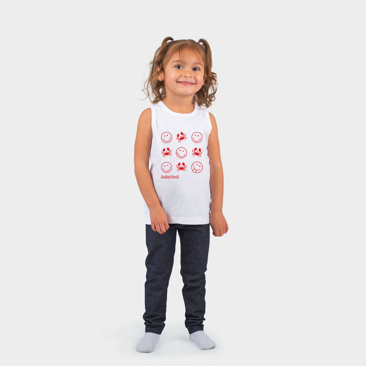 SmileyWorld Crabby Grid - Toddler Graphic Tank