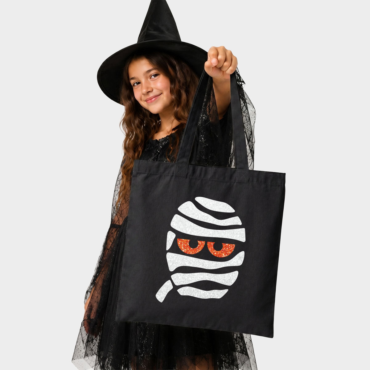 Mummy Face Glitter - Canvas Tote
