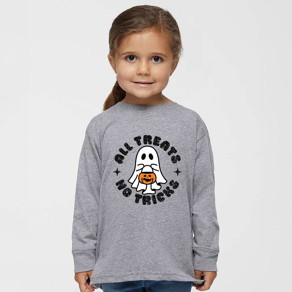 All Treats No Tricks Ghost Glitter - Toddler Long Sleeve product image 4