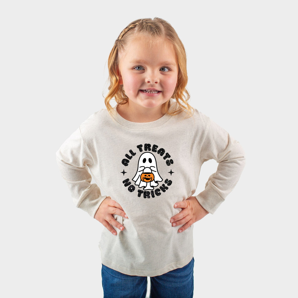 All Treats No Tricks Ghost Glitter - Toddler Long Sleeve product image 7