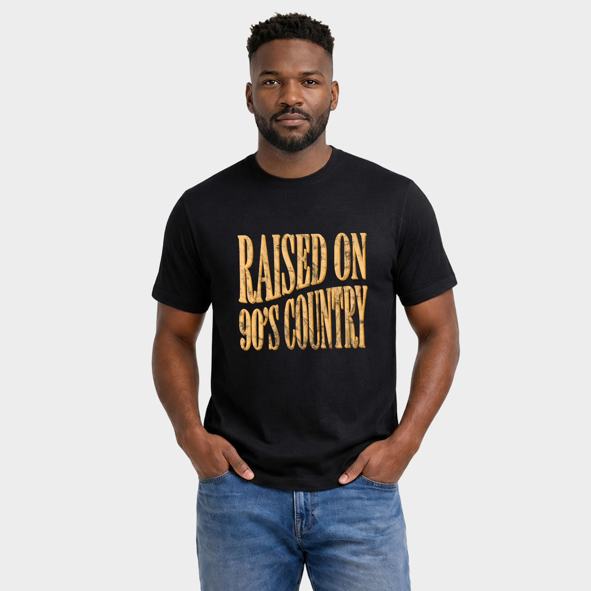 Raised on 90s Country Distressed - Men's Garment Dyed product image 5