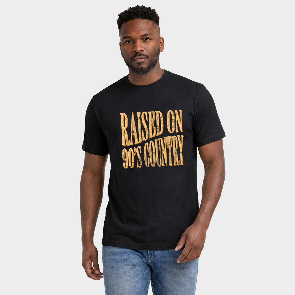 Raised on 90s Country Distressed - Men's Garment Dyed product image 4