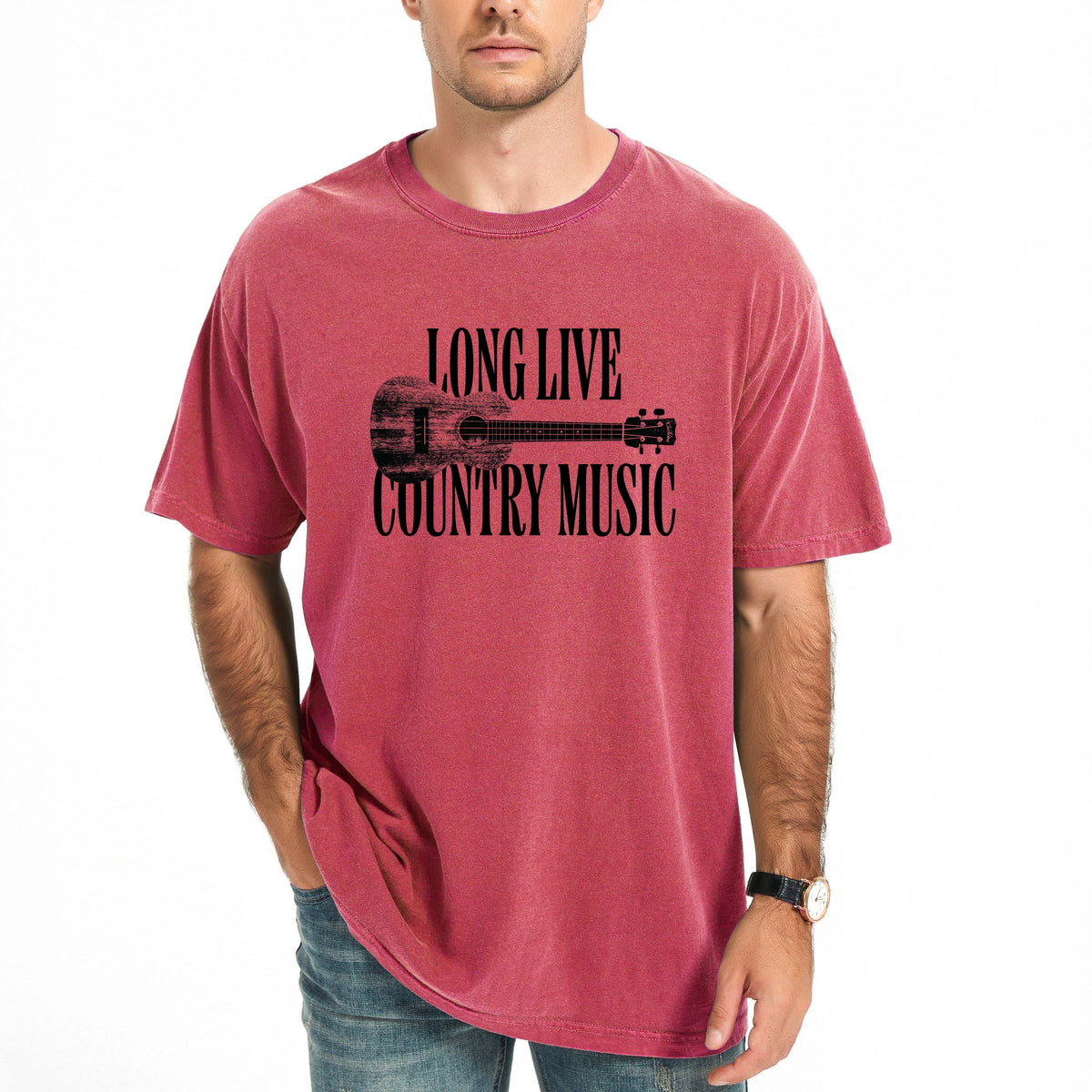 Long Live Country Music - Men's Garment Dyed Graphic T-Shirt product image 4