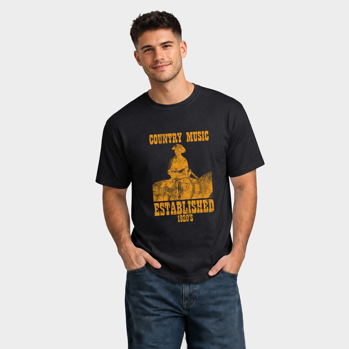 Country Music EST 1920s - Men's Garment Dyed Graphic T-Shirt product image 4