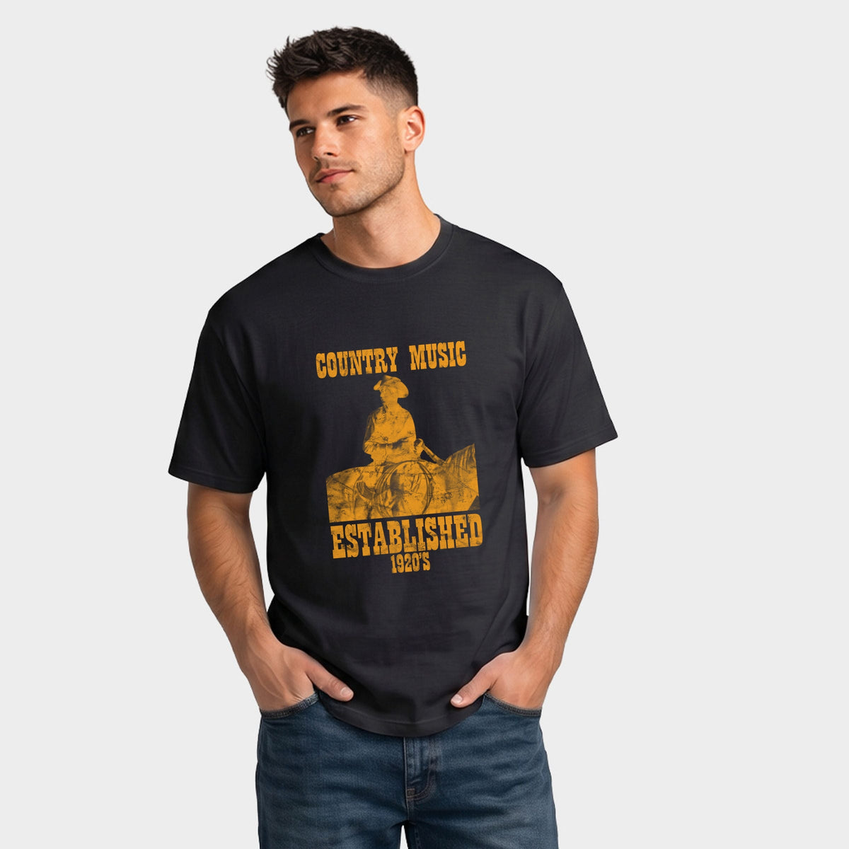 Country Music EST 1920s - Men's Garment Dyed Graphic T-Shirt product image 5