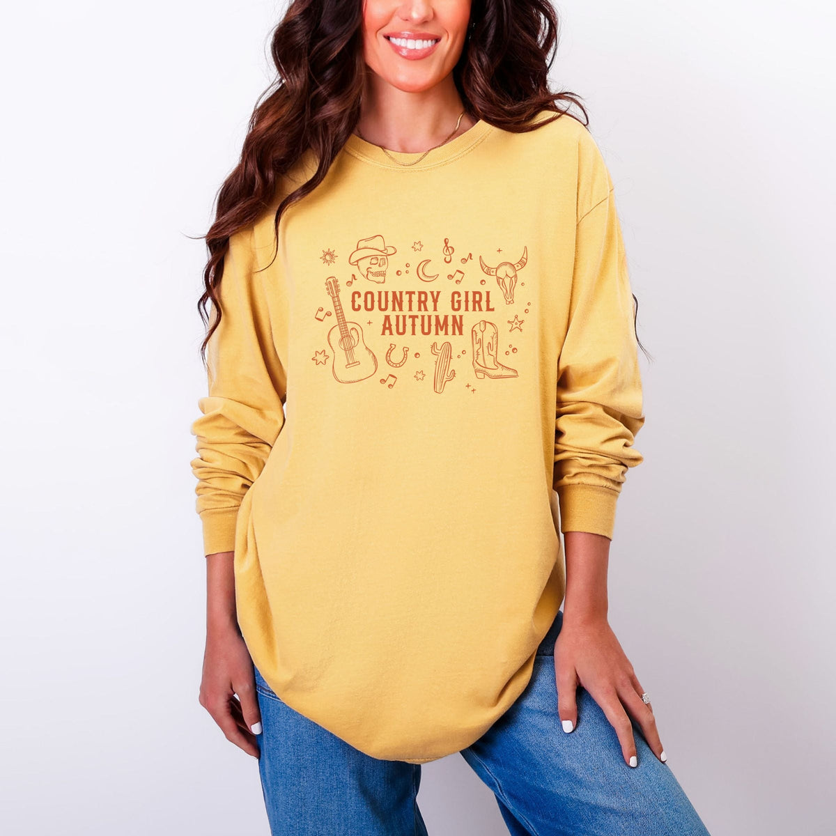 Country Girl Autumn - Women's Garment Dyed Long Sleeve product image 4