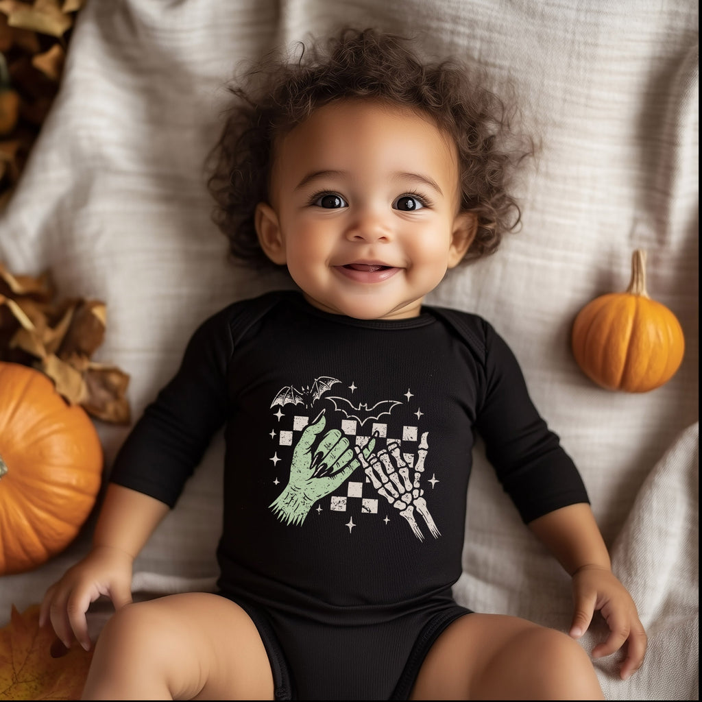 Pinky Promise Skeleton - Infant Long Sleeve Bodysuit