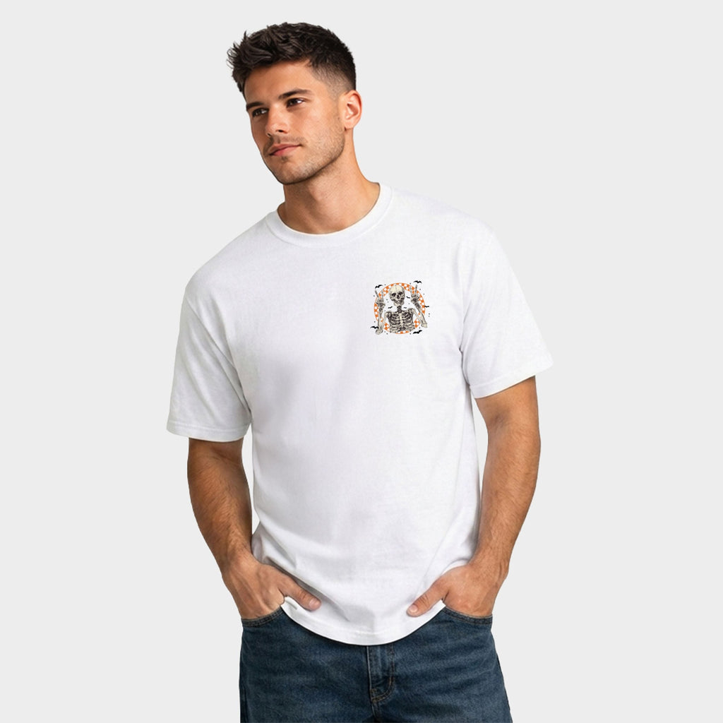 Peace Sign Skeleton - Men's Garment Dyed Graphic T-Shirt product image 8