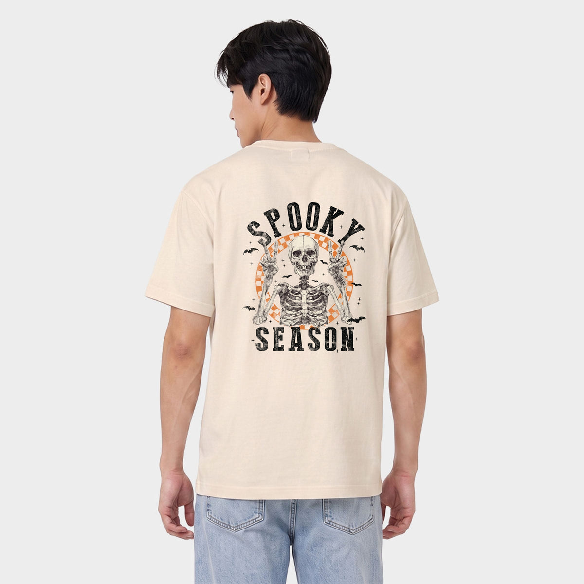 Peace Sign Skeleton - Men's Garment Dyed Graphic T-Shirt product image 6