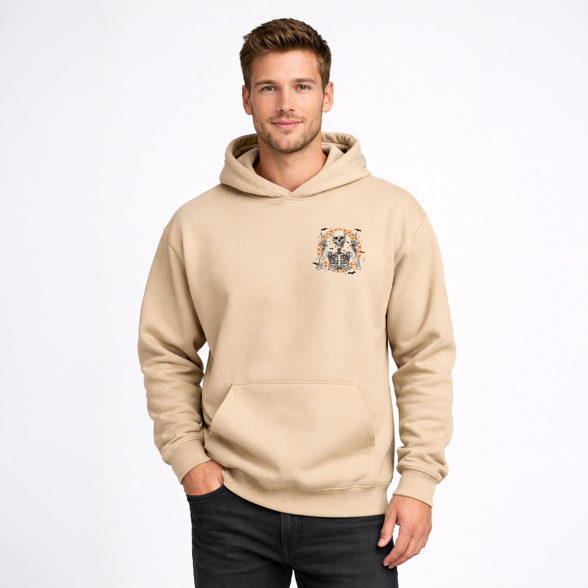 Peace Sign Skeleton - Men's Graphic Hoodie product image 4