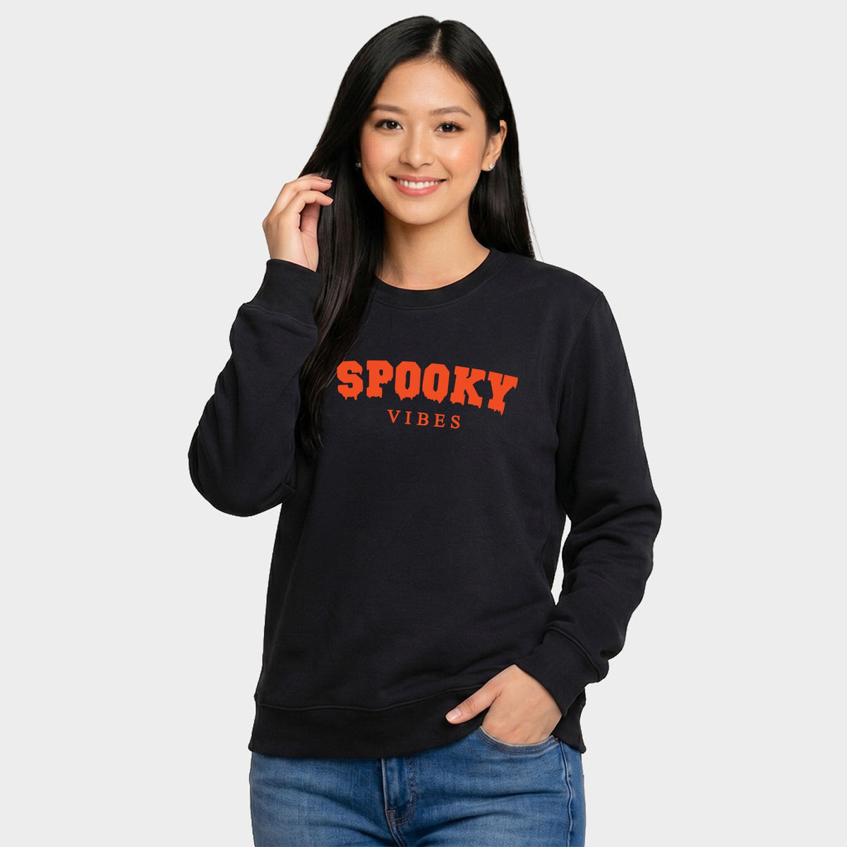Spooky Vibes Puff Print - Women's Graphic Sweatshirt product image 2