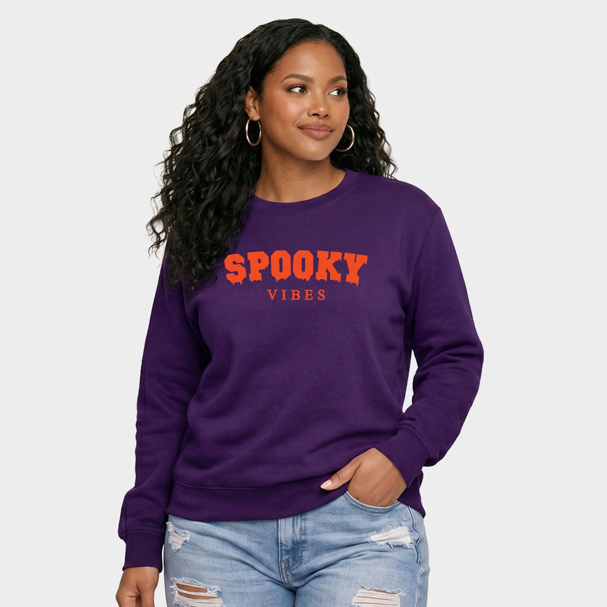 Spooky Vibes Puff Print - Women's Graphic Sweatshirt product image 5