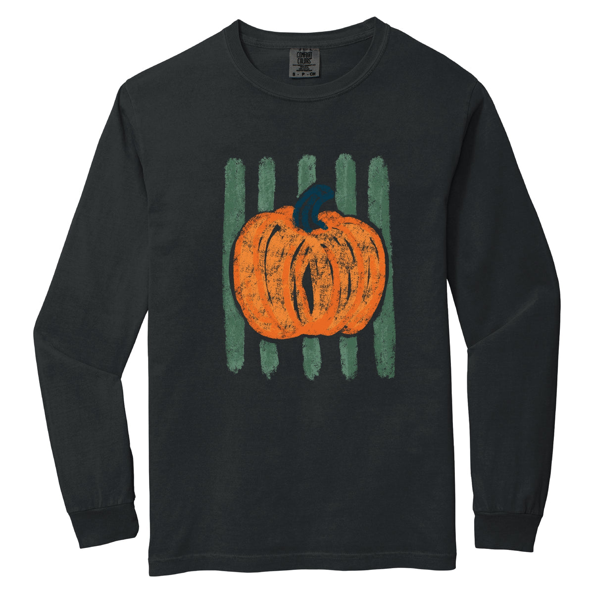 Pumpkin Stripes Distressed - Women's Garment Dyed Long product image 5