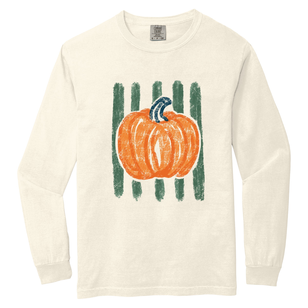 Pumpkin Stripes Distressed - Women's Garment Dyed Long product image 2