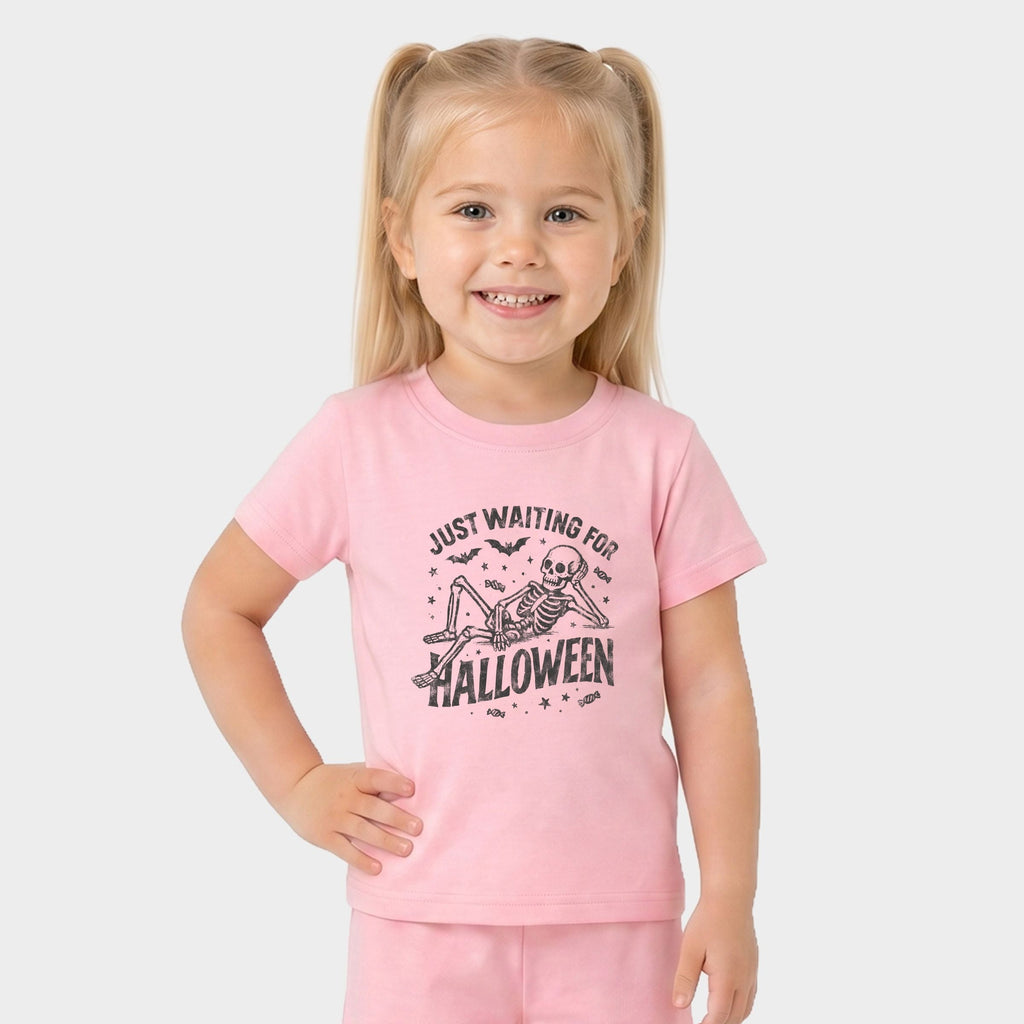 Just Waiting For Halloween Skeleton - Toddler Crew Shorts product image 8
