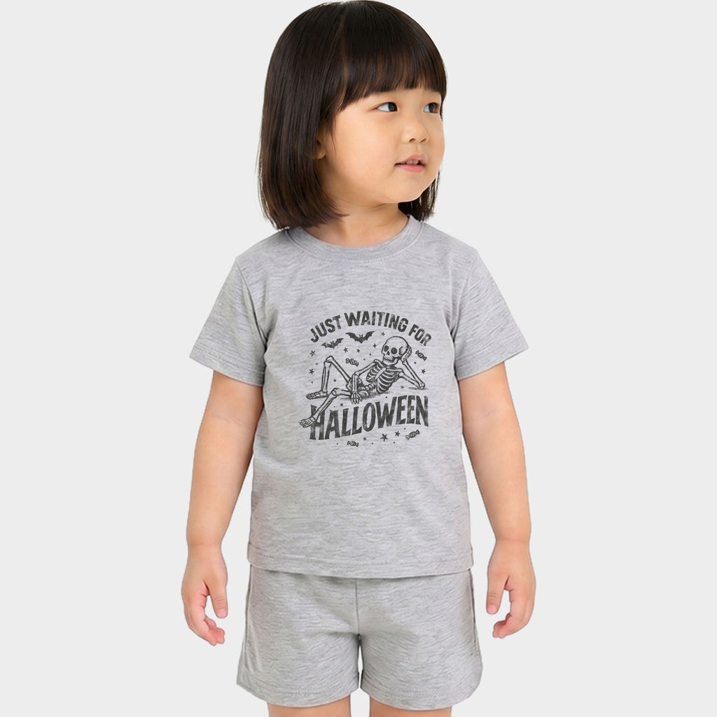 Just Waiting For Halloween Skeleton - Toddler Crew Shorts product image 6