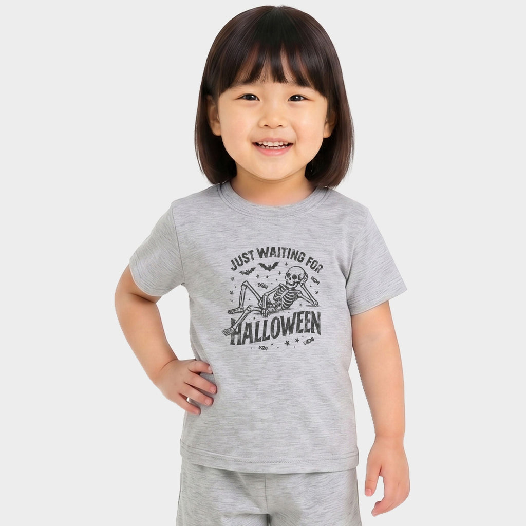 Just Waiting For Halloween Skeleton - Toddler Crew Shorts product image 4
