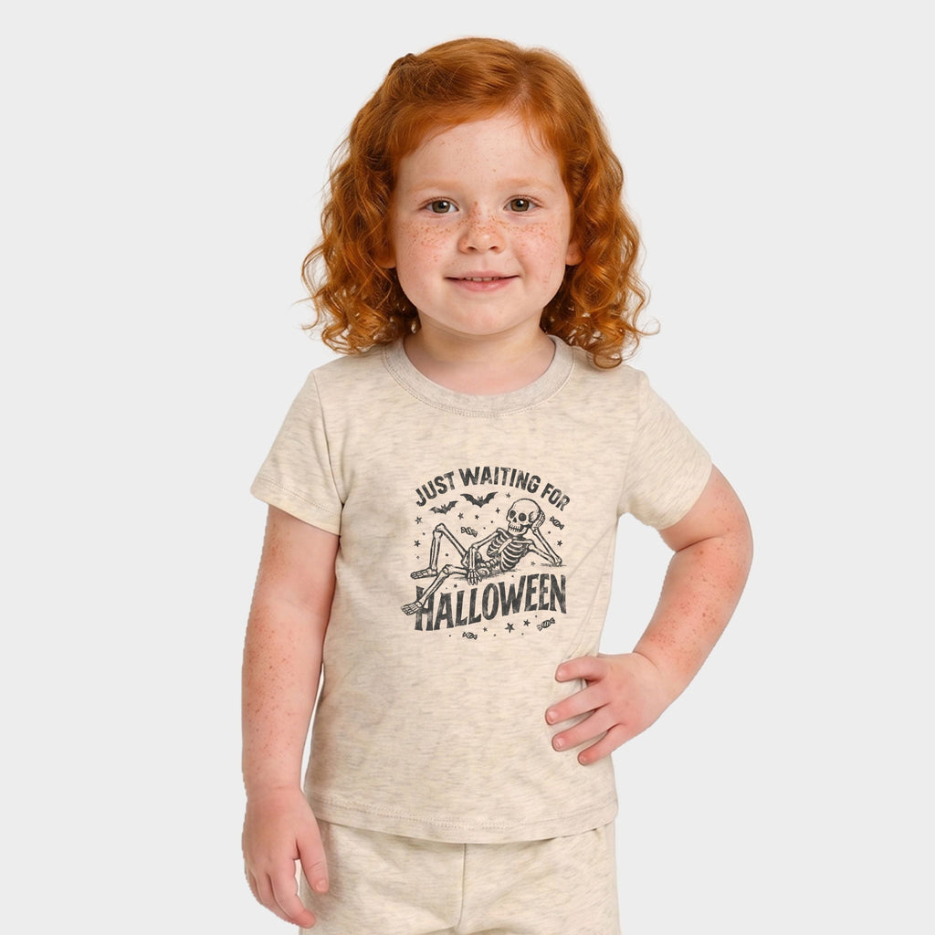 Just Waiting For Halloween Skeleton - Toddler Crew Shorts product image 13