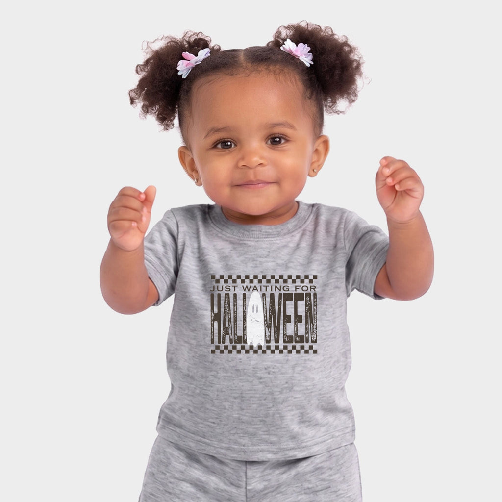 Just Waiting For Halloween Checkered - Infant Jogger Pant Crew Set of 2