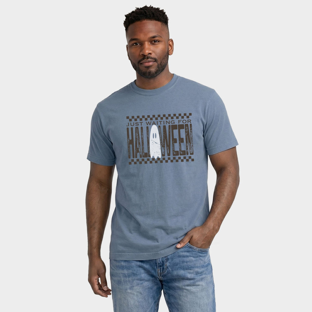 Just Waiting For Halloween Checkered - Men's Garment Dyed product image 11
