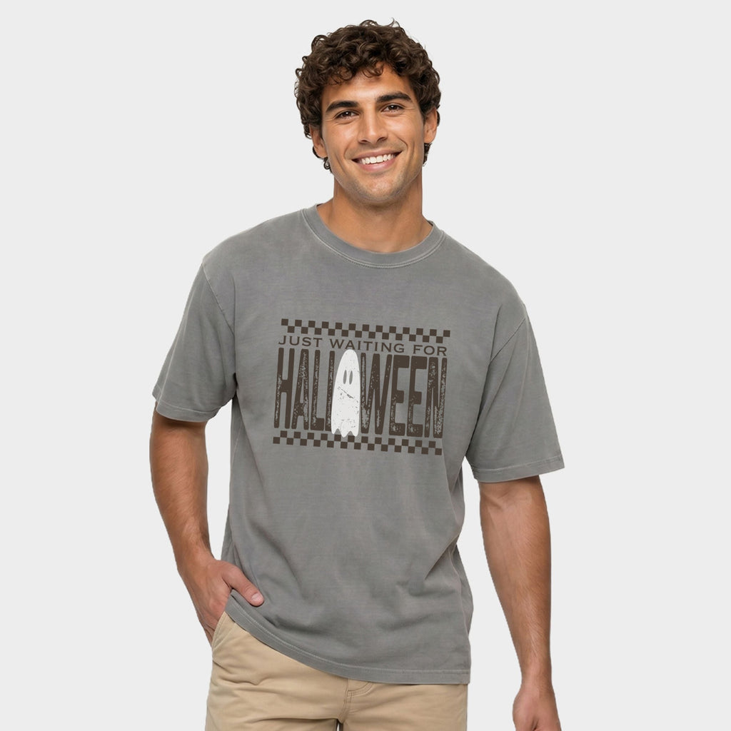 Just Waiting For Halloween Checkered - Men's Garment Dyed product image 4
