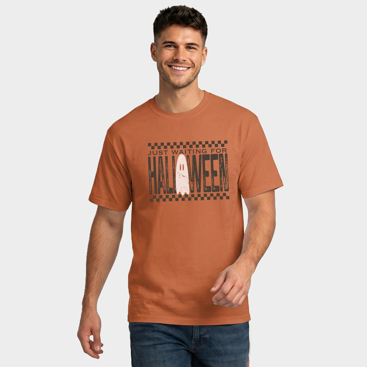 Just Waiting For Halloween Checkered - Men's Garment Dyed product image 7