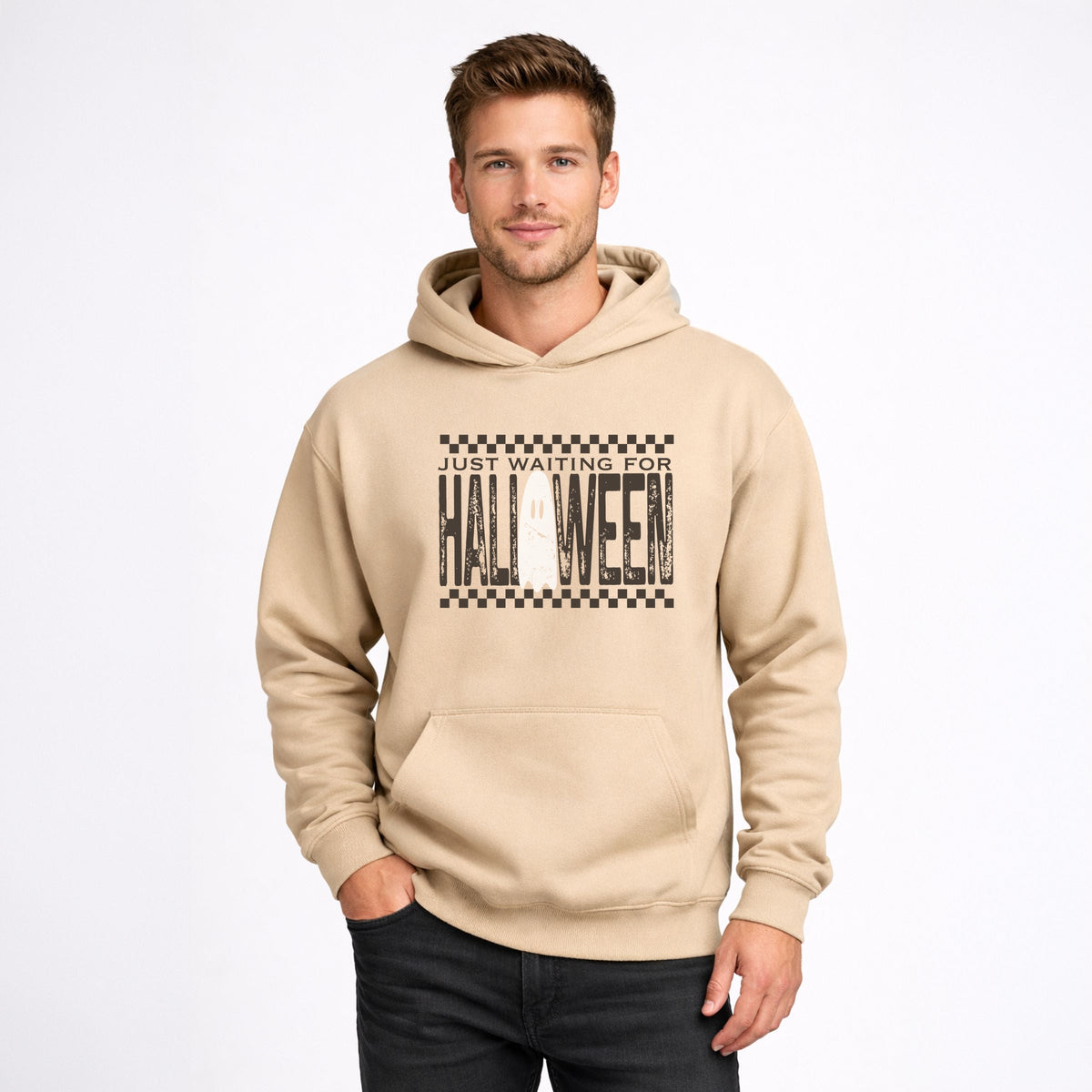 Just Waiting For Halloween Checkered - Men's Graphic Hoodie product image 4