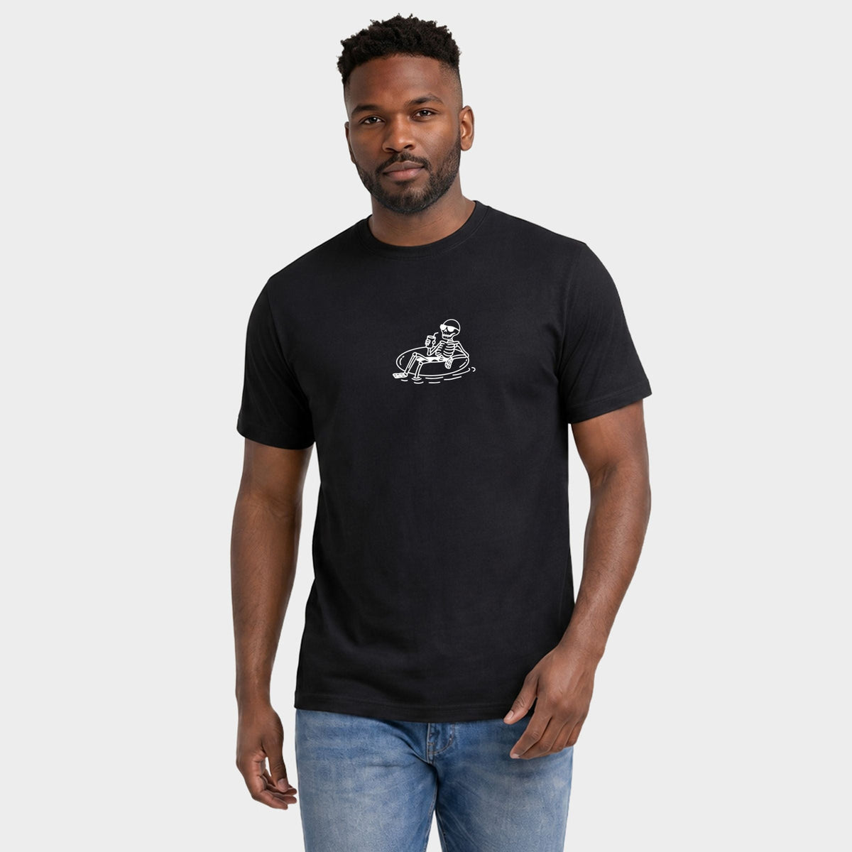 Floating Skeleton - Men's Garment Dyed Graphic T-Shirt product image 4