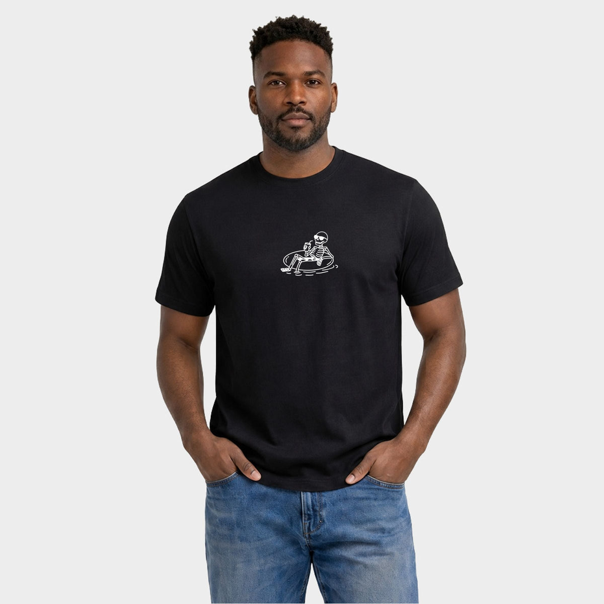 Floating Skeleton - Men's Garment Dyed Graphic T-Shirt product image 5