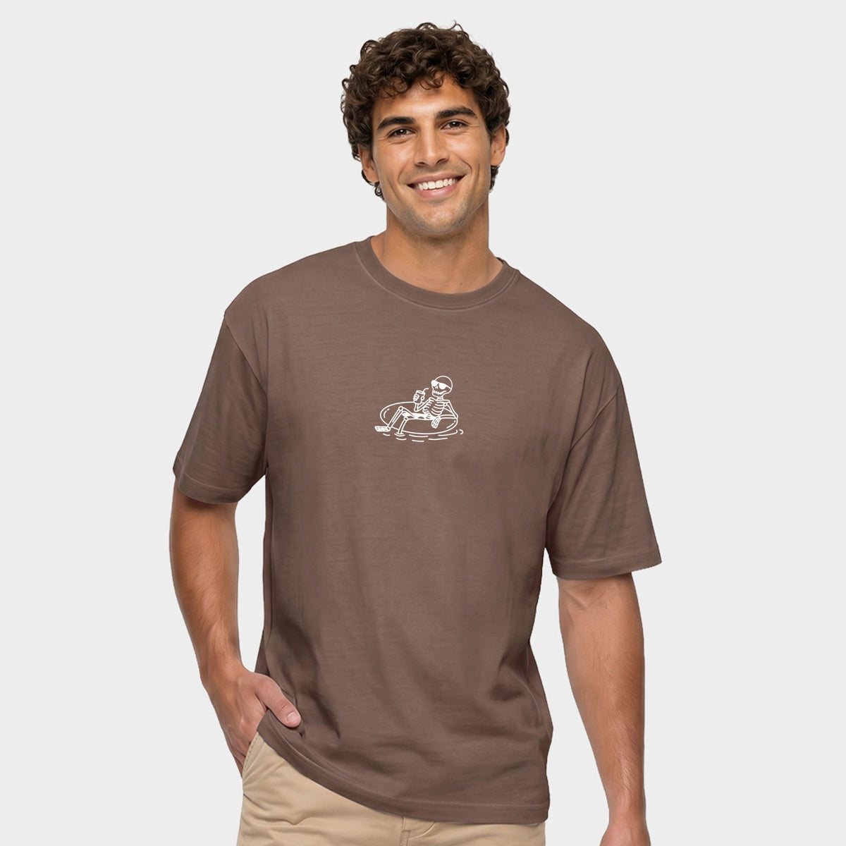 Floating Skeleton - Men's Garment Dyed Graphic T-Shirt product image 2