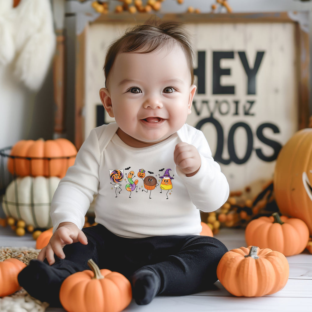 Candy Stick Figures - Infant Long Sleeve Bodysuit