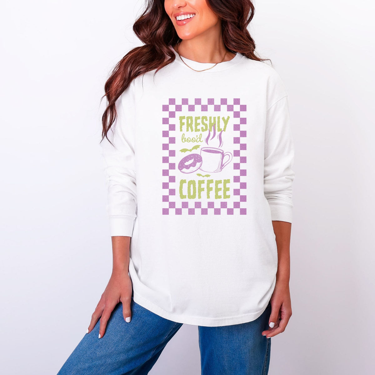 Freshly Boo'd Coffee - Women's Garment Dyed Long Sleeve product image 12