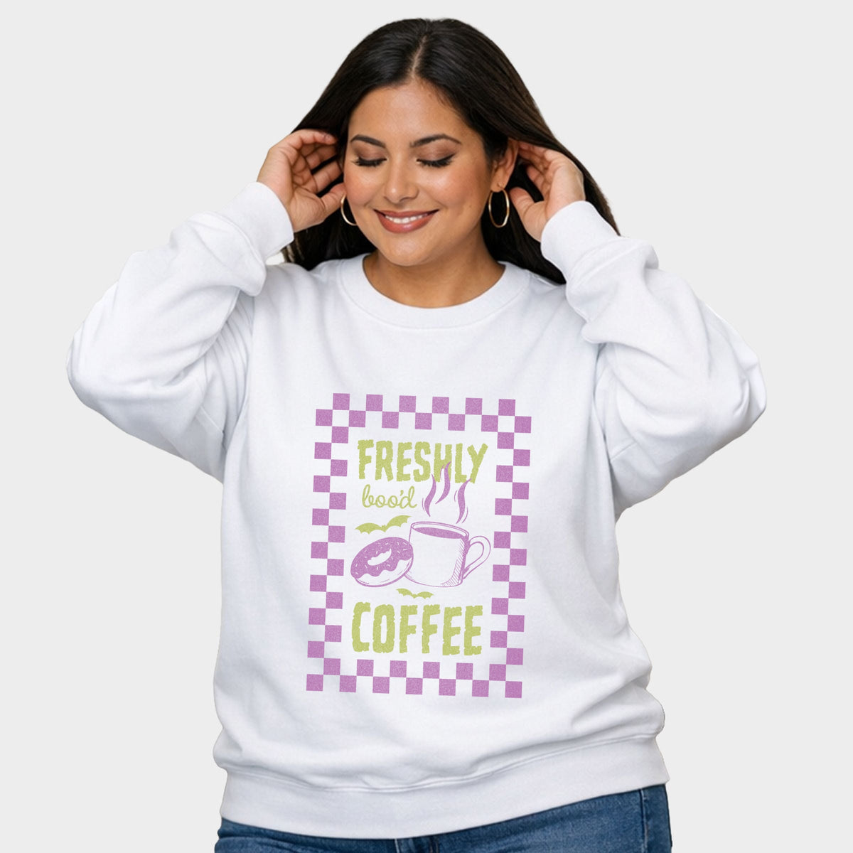 Freshly Boo'd Coffee - Women's Plus Sized Graphic Sweatshirt product image 1