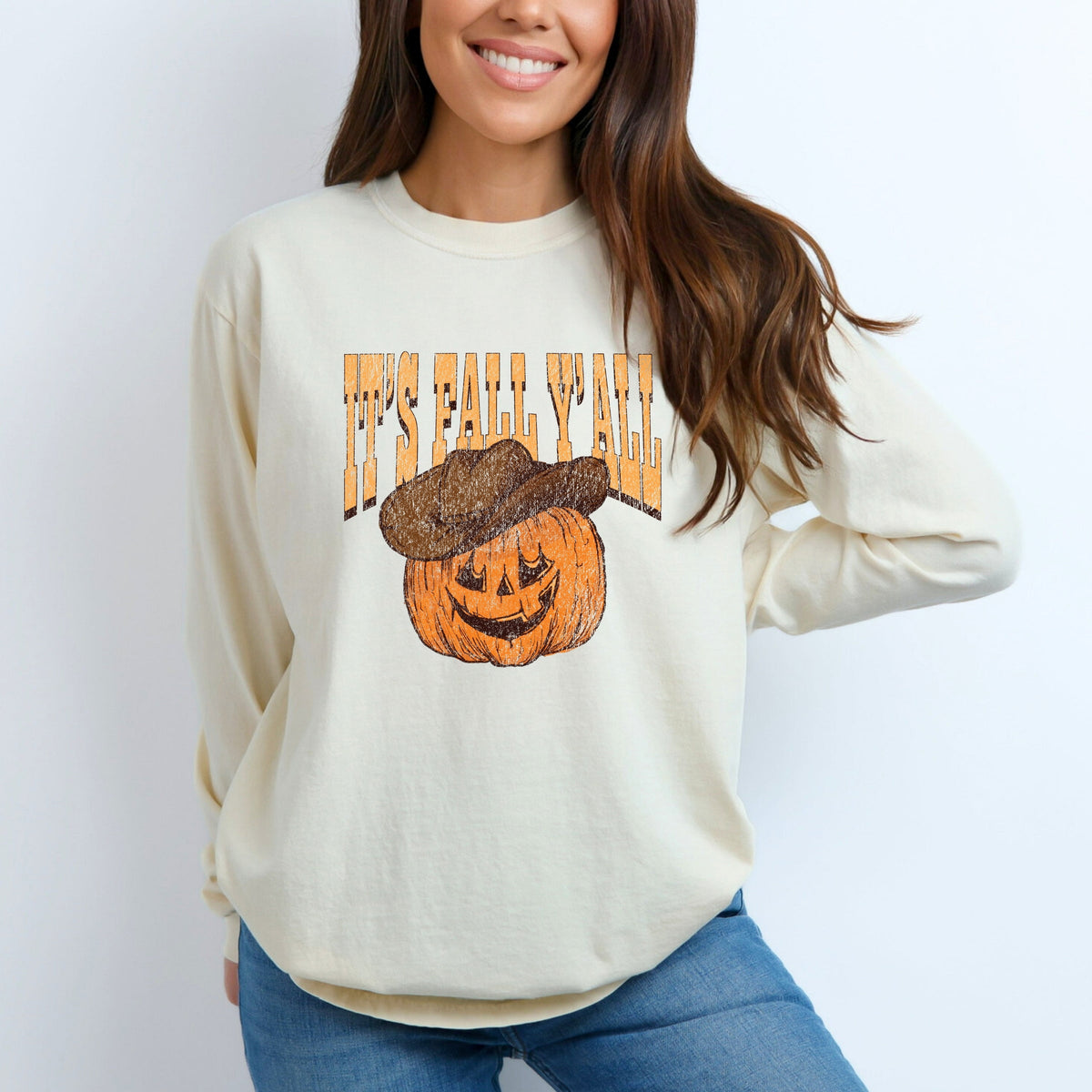 It's Fall Y'all Jack-O-Lantern - Women's Garment Dyed Long product image 4