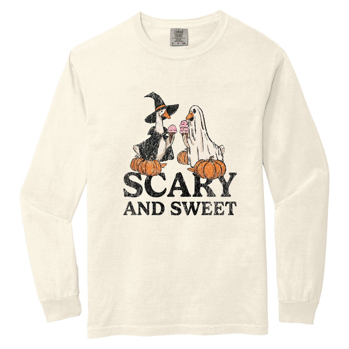 Scary and Sweet Geese - Women's Garment Dyed Long Sleeve product image 5
