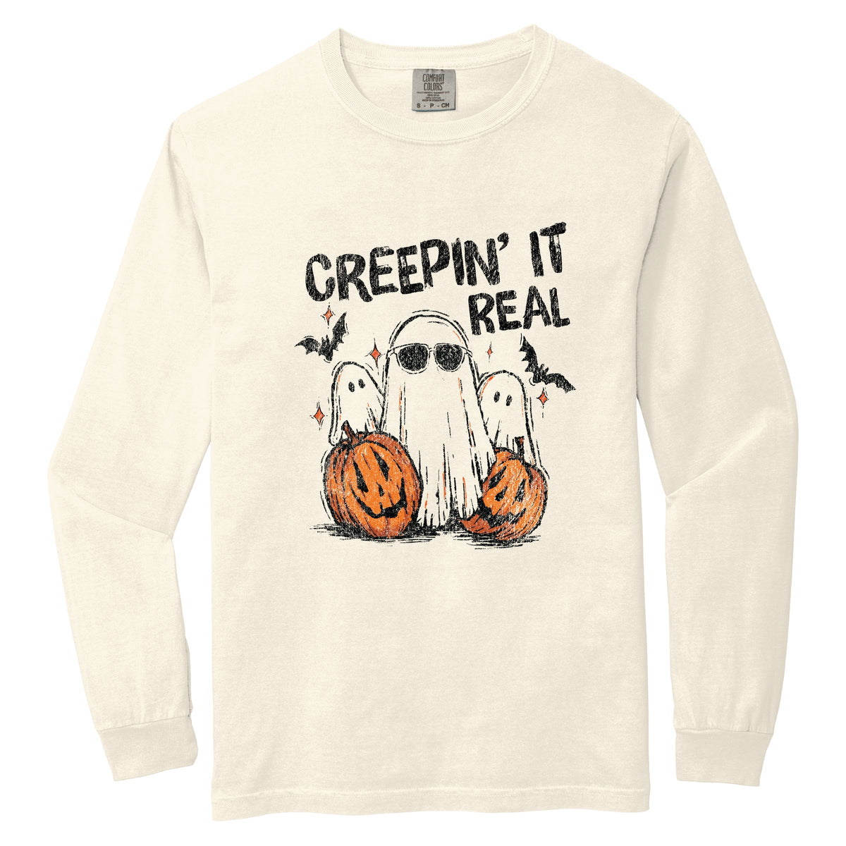 Creepin it Real Ghosts - Women's Garment Dyed Long Sleeve product image 4