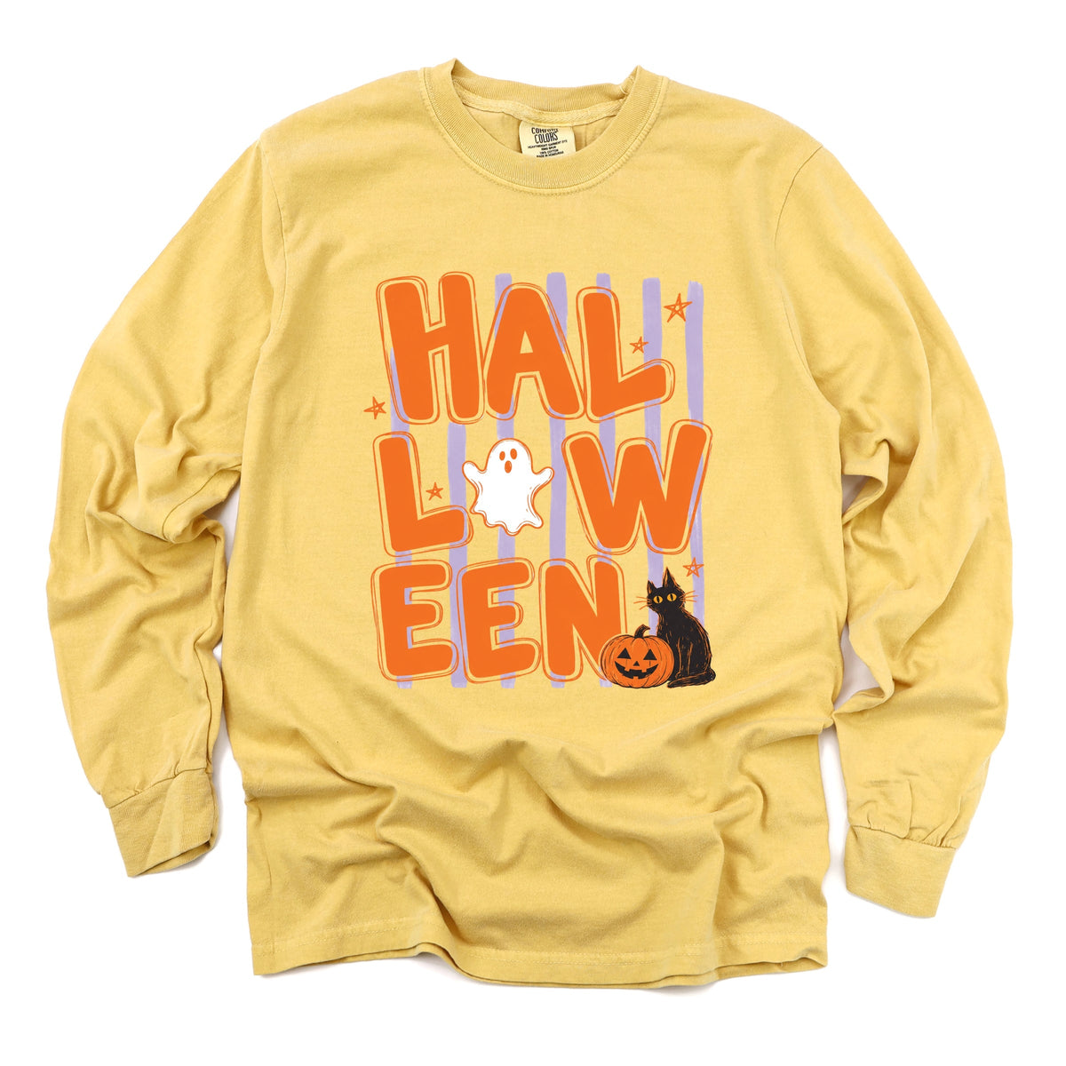Halloween Stripes - Women's Garment Dyed Long Sleeve product image 2