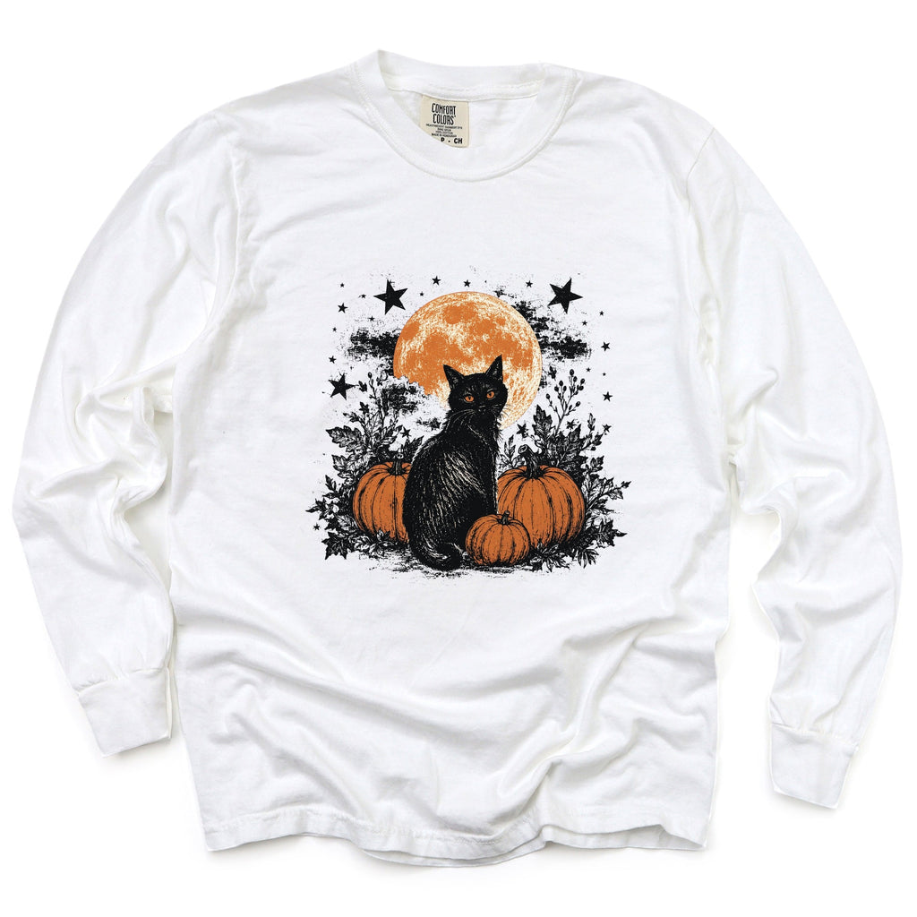 Black Cat Pumpkins - Women's Garment Dyed Long Sleeve product image 8