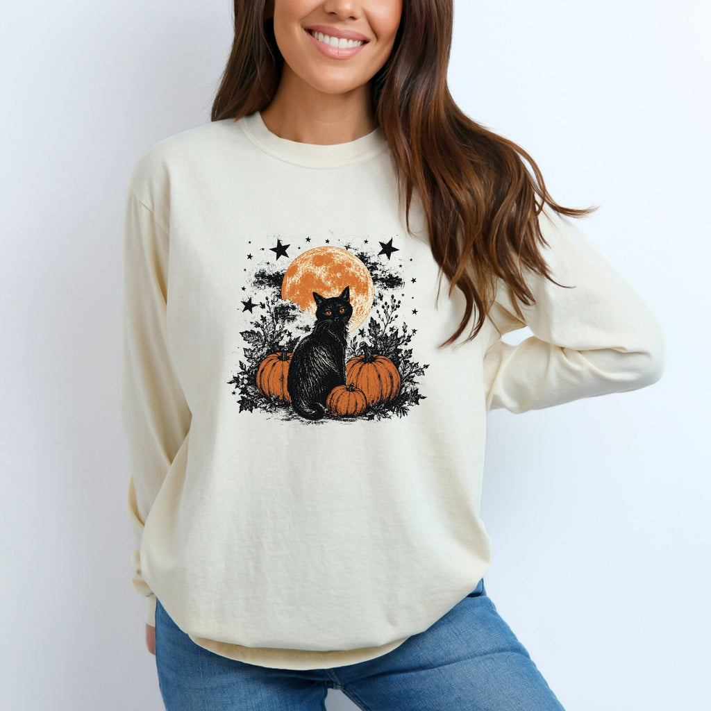 Black Cat Pumpkins - Women's Garment Dyed Long Sleeve product image 11