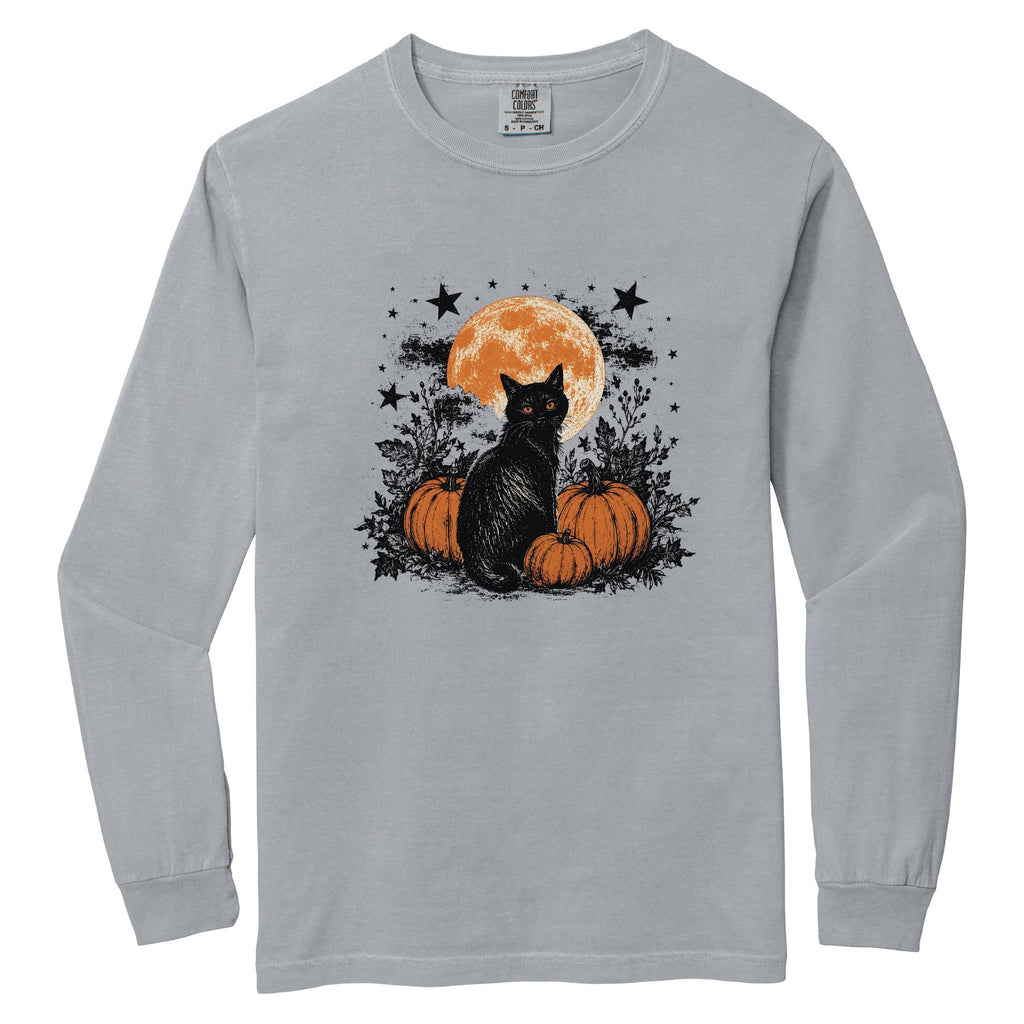 Black Cat Pumpkins - Women's Garment Dyed Long Sleeve product image 2