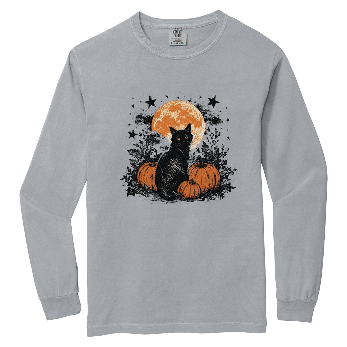 Black Cat Pumpkins - Women's Garment Dyed Long Sleeve product image 2