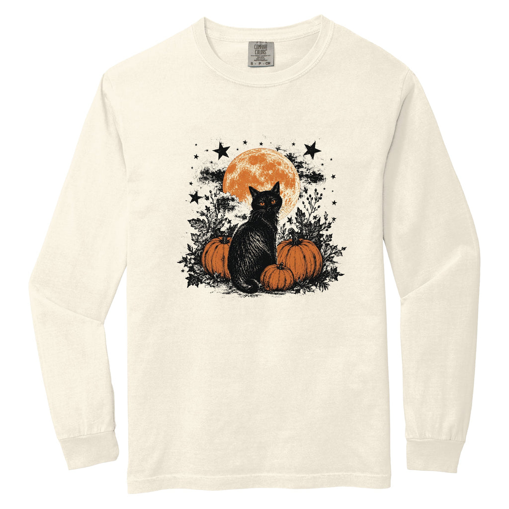 Black Cat Pumpkins - Women's Garment Dyed Long Sleeve product image 5